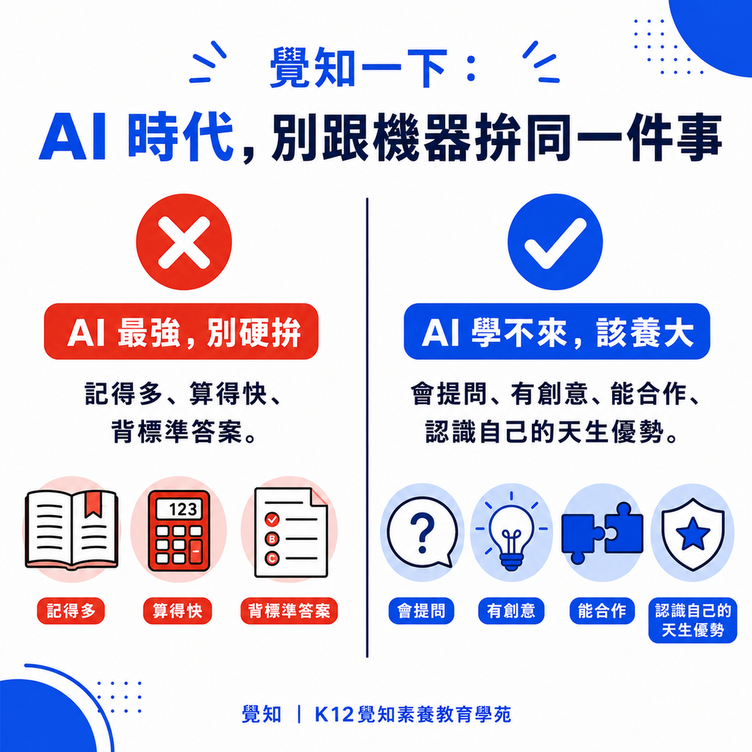 覺知一下：AI 時代，別跟機器拚同一件事